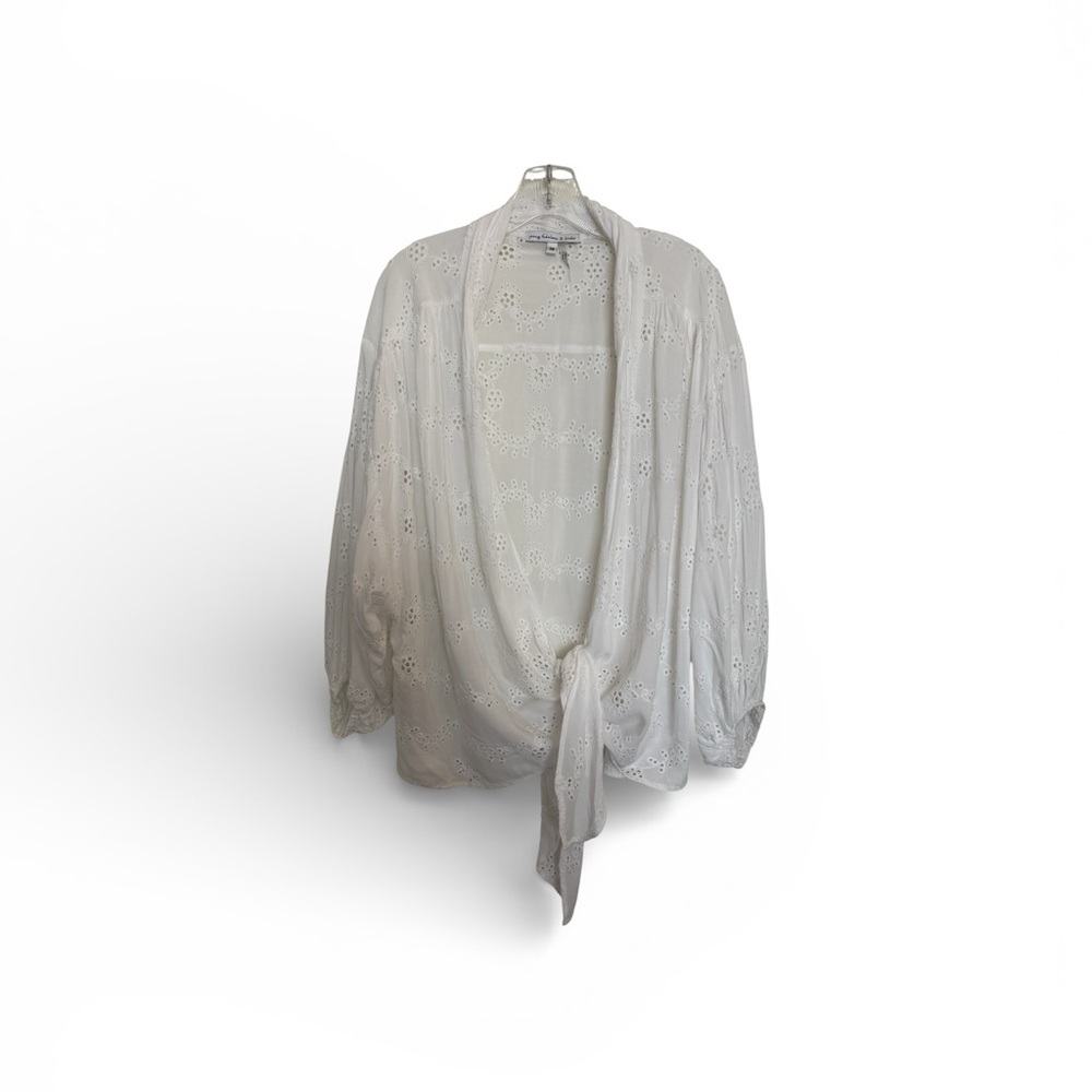Young Fabulous & Broke White Floral Eyelet Wrap - Picture 8 of 9